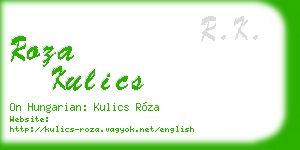 roza kulics business card
