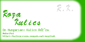roza kulics business card